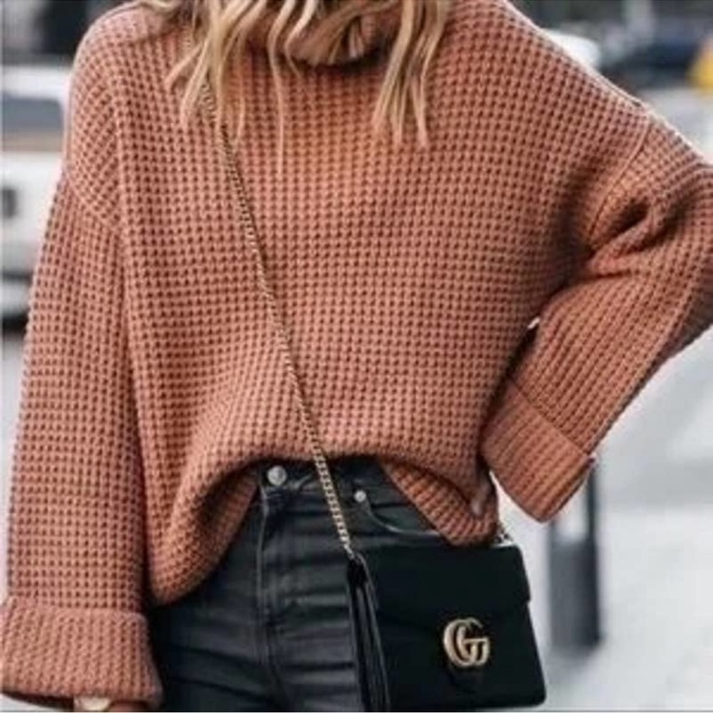 Free People Park City Pullover Turtleneck Sweater